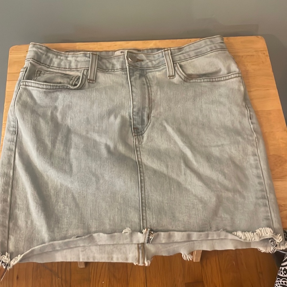Denim mini skirt